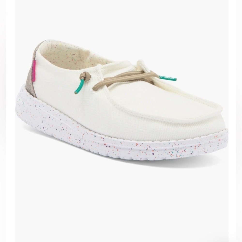 NWT Hey Dude Kids’ Wendy Disco Moc Toe Sneaker – Size 13